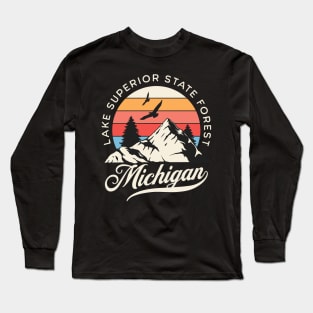 Lake Superior State Forest Michigan Long Sleeve T-Shirt